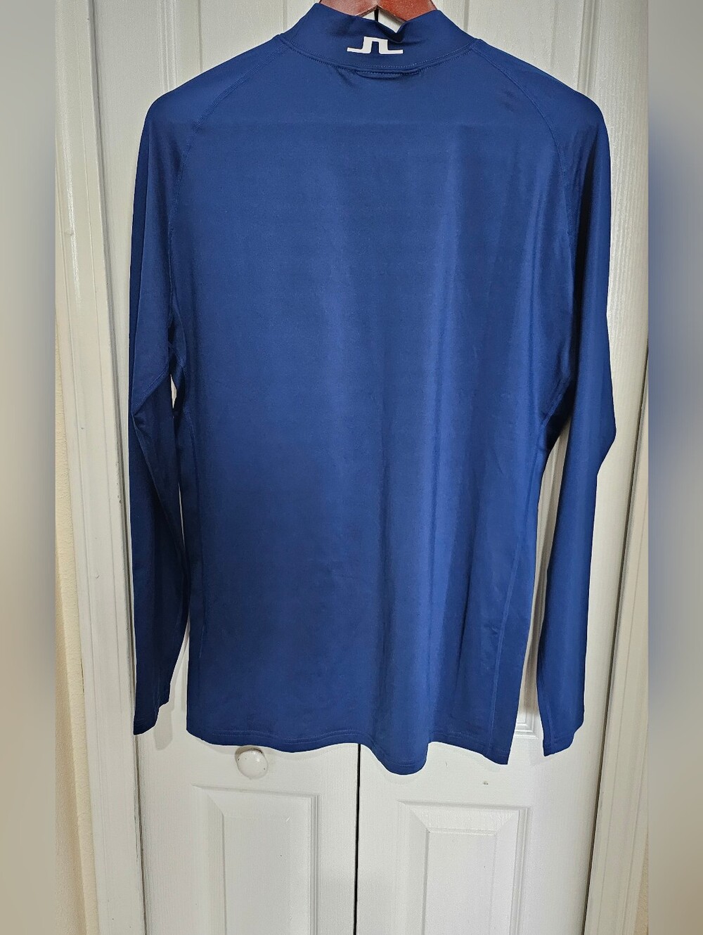 J.Lindeberg Aello Soft Compression Shirt XI Blue Mock Neck Golf Athletic Base. - Picture 8 of 14